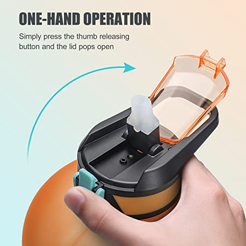 fantaxi Garrafa de água de 1 galão com marcador de tempo BPA FREE 3.78L Garrafa esportiva com palha