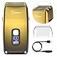 Hatteker Triple Blades Folienrasierer Elektrorasierer Rasierer für Männer Close Glatze Barber Shaver Trimmer Wasserdicht Wet & Dry, Kabellos, Gold