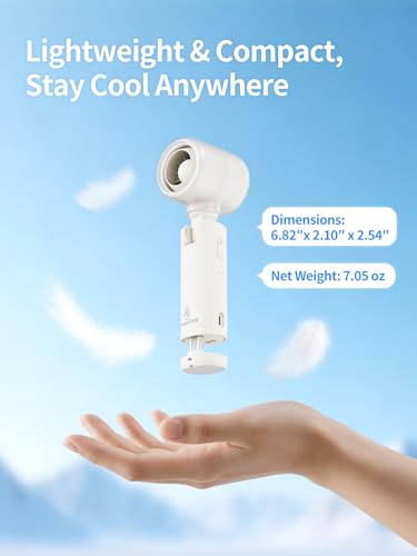 Snapgear Handheld Fan CHill2, Clip-on Fan, Dual-Axis Adjustable, Folds 90° Vertically & Rotates 180° Horizontally, 5 Speeds, 14000 RPM, USB Rechargeable, Portable for Stroller, Crib, Umbrella, Desk - image 6