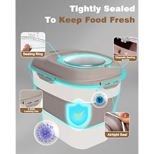 30Lbs-Dog-Food-Storage-Container-Collapsible-Dog-Food-Container-with-Airtight-Lids-Scoop-and-25L-Small-Pet-Food-Storage-Container-Dry-Food-For-Dog-Cat-and-Other-Pet-Food-Khaki - Cucciolini Doodles 30Lbs-Dog-Food-Storage-Container-Collapsible-Dog-Food-Container-with-Airtight-Lids-Scoop-and-25L-Small-Pet-Food-Storage-Container-Dry-Food-For-Dog-Cat-and-Other-Pet-Food-Khaki