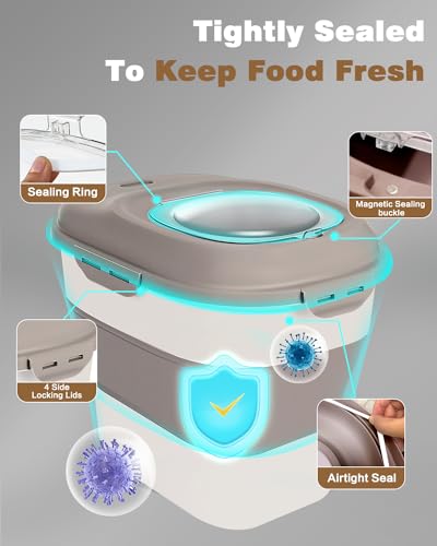30Lbs-Dog-Food-Storage-Container-Collapsible-Dog-Food-Container-with-Airtight-Lids-Scoop-and-25L-Small-Pet-Food-Storage-Container-Dry-Food-For-Dog-Cat-and-Other-Pet-Food-Khaki - Cucciolini Doodles 30Lbs-Dog-Food-Storage-Container-Collapsible-Dog-Food-Container-with-Airtight-Lids-Scoop-and-25L-Small-Pet-Food-Storage-Container-Dry-Food-For-Dog-Cat-and-Other-Pet-Food-Khaki