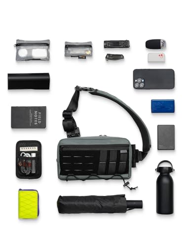 Miniatura 9 de Tactical Geek Bolsa De Hombro L3 Edc, Bolsa De Bandolera, Bolsa De Hombro, Nylon Cordura, Portátil Para Viaje, Cremallera Ykk, Bolsa Táctica De Hombro, Correa Ambidiestra De Senderismo, Small