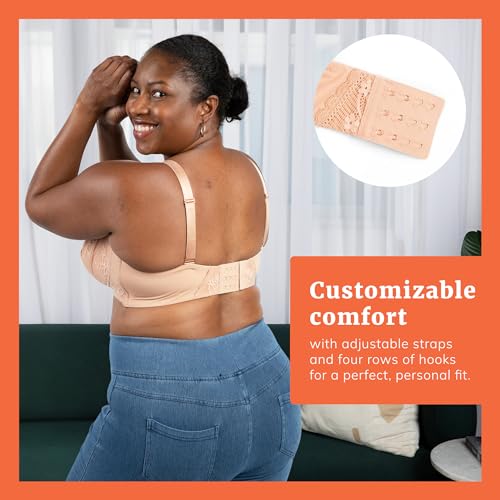 IDAHO JONES Hands Free Pumping and Nursing Bras for Breastfeeding and Pumping | Compatible with Spectra and Medela | Easy Secure Flange Attachment | Nursing and Pumping Bra | Tuscany | L | Aine