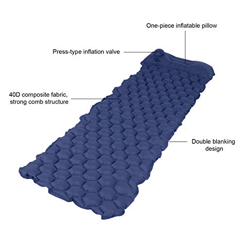 Tapete para dormir, colchão de ar inflável compacto e portátil, durável para acampamento, viagem, mo