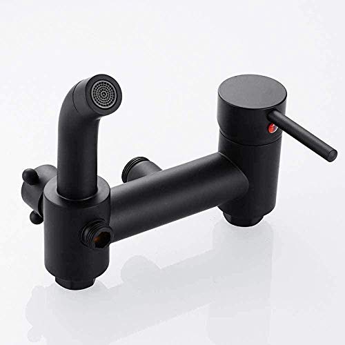 Robinet douche laiton mat noir ensemble colonne de douche complète LWX - 6