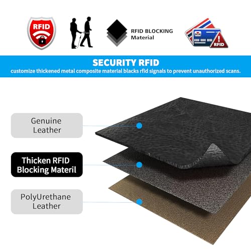 FT FUNTOR Small Wallet for Women Genuine Leather Bifold Compact RFID Blocking Zipper Pocket Ladies Credit Card Slots Purse with ID Window3