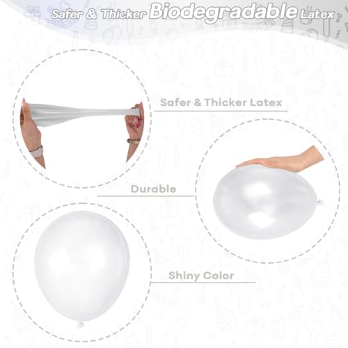 Image of Clear Balloons 12 Inch, 60 PCS Clear Latex Balloons Bright Light Transparent Bubble Bobo Balloons for Arch, Biodegradable Balloons as Halloween Christmas Birthday Wedding Baby Shower Party Decorations