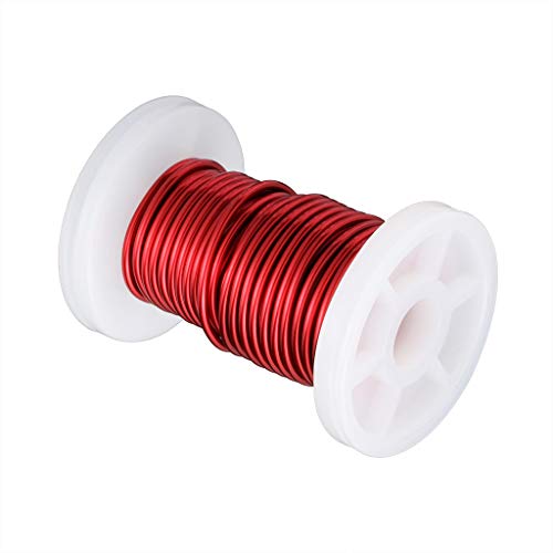 Image of BNTECHGO 16 AWG Magnet Wire - Enameled Copper Wire - Enameled Magnet Winding Wire - 2 oz - 0.0492 inch Diameter 1 Spool Coil Red Temperature Rating 155℃ Widely Used for Transformers Inductors | 16 Gauge Enameled Copper Coil Wire Widely Used For Transformers, Inductors, Speakers, Electromagnets, Educational Experiments