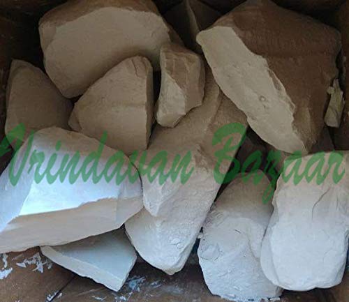 White Indian chalk lumps- 1 kg- VRINDAVANBAZAAR.COM