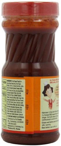 CJ Korean BBQ Sauce, Hot & Spicy (Chicken & Pork), 29.63-Ounce Bottles (Pack of 4)