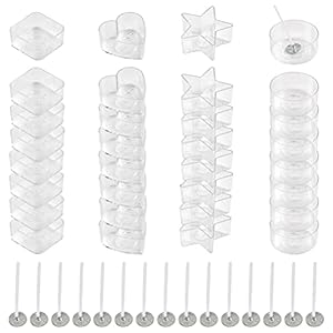 132 Pcs Herz Form Kerzen kerzenformen Kerzenherstellung Kerzengießform mit 4 Formen 8 x 100 Kerzendochte DIY Werkzeuge…
