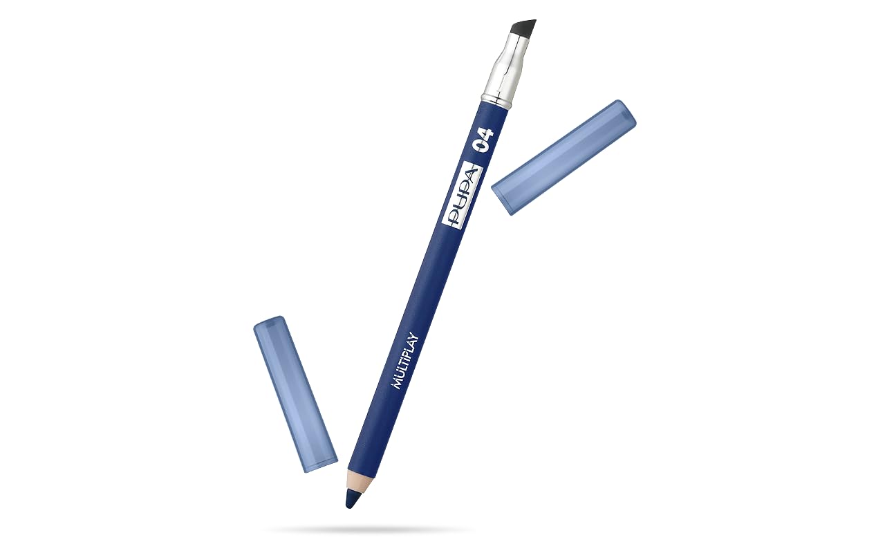 Pupa Milano Multiplay - Lápiz de ojos 04 impactante azul para mujeres 0.1 oz