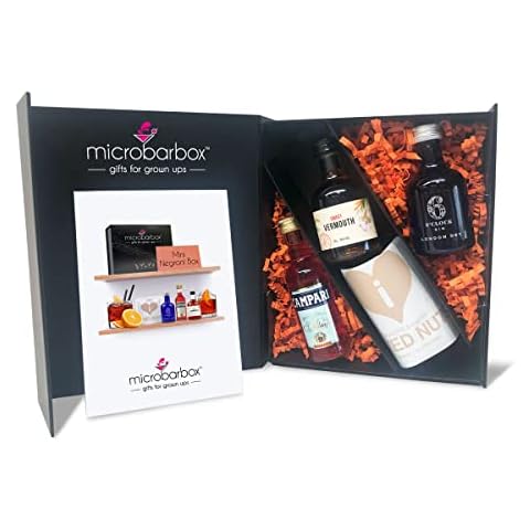 MicroBarBox Mini Negroni Cocktail Gift Set featuring: 2 x Negronis | Presented in a magnet-close gift box with recipe card Cover