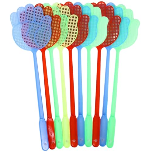 Matamoscas de plástico multicolor con orificio para colgar pack de 10 2