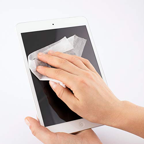 D.RECT Allzweck-Reinigungstücher 100 Stück - Reinigungstücher Feuchte in Spender - Allzwecktücher Feuchte für TFT/LCD-Monitore, Notebook, Tablet