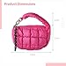 Mini Quilted Wristlet Purse for Women, Mini Puffer Bag, Chic Nylon Cloud Tote with Quilted Design, Small Stylish Handbag in Magenta
