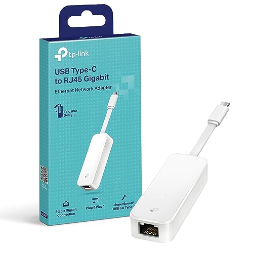 Tp-Link Usb Type-C To Rj45 Gigabit Ethernet Network Adapter, Usb 3.0 Ideal For Ultrabook, Chromebook, Laptop, Desktop, Plug & Play For Windows11/ 10, 