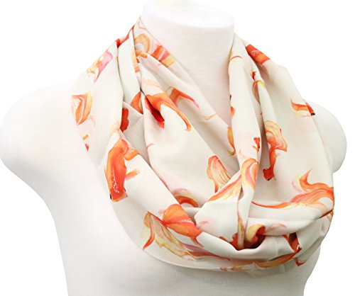 Di Capanni Goldfish infinity scarf beige womens accessories cream apparel lightweight clothings for her2