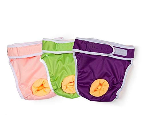 Washable Wonders Female Dog Diaper | Premium Reusable Dog Panties | Absorbent Dog Diapers | Dog Diapers For Female Small Dogs (Xxs Purple) #TOP3