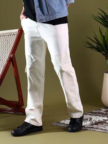 Image of KOTTY Men Mid Rise Straight Jeans