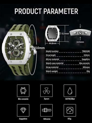 Image of TSAR BOMBA Mens Watch for Men Waterproof Men's Wrist Watches Gift for Men