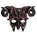 Yeah-hhi Masque Halloween 3D Horns Masque De Démon d'horreur pour La Fête, Cosplay, Mascarade, Accessoires De Costumes, Homme,Rouge,9.4 * 13.8in