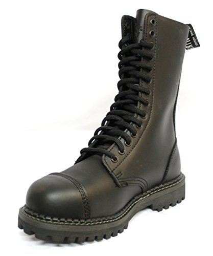 Grinders Herald 2015 Matte Finish Black Unisex Safety Steel Toe Cap Military Punk Boots3