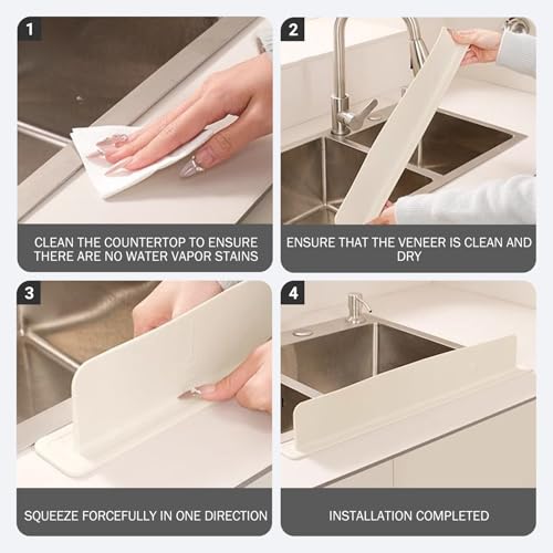 Protector contra salpicaduras de cocina: evita humedades con la ventosa de silicona elevada 8