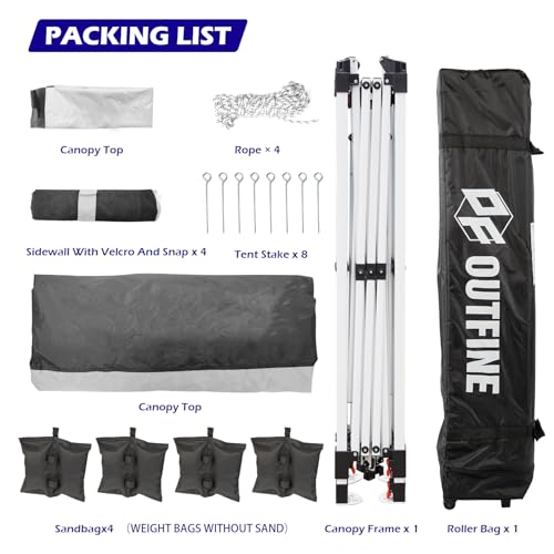 OUTFINE 12’x12’ Top 10’x10’ Base Gazebo Outdoor Pop up Canopy Tent with Curtains and Shelter for Patio, Party & Backyard (Grey, 12 * 12FT) - Image 3