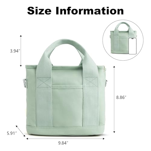 Image of IwIeIaIrI Small Tote Bag for Women,Canvas Mini Tote Bags with Zipper and Multi Pockets,Kids,Girls,Friends Gift 2026