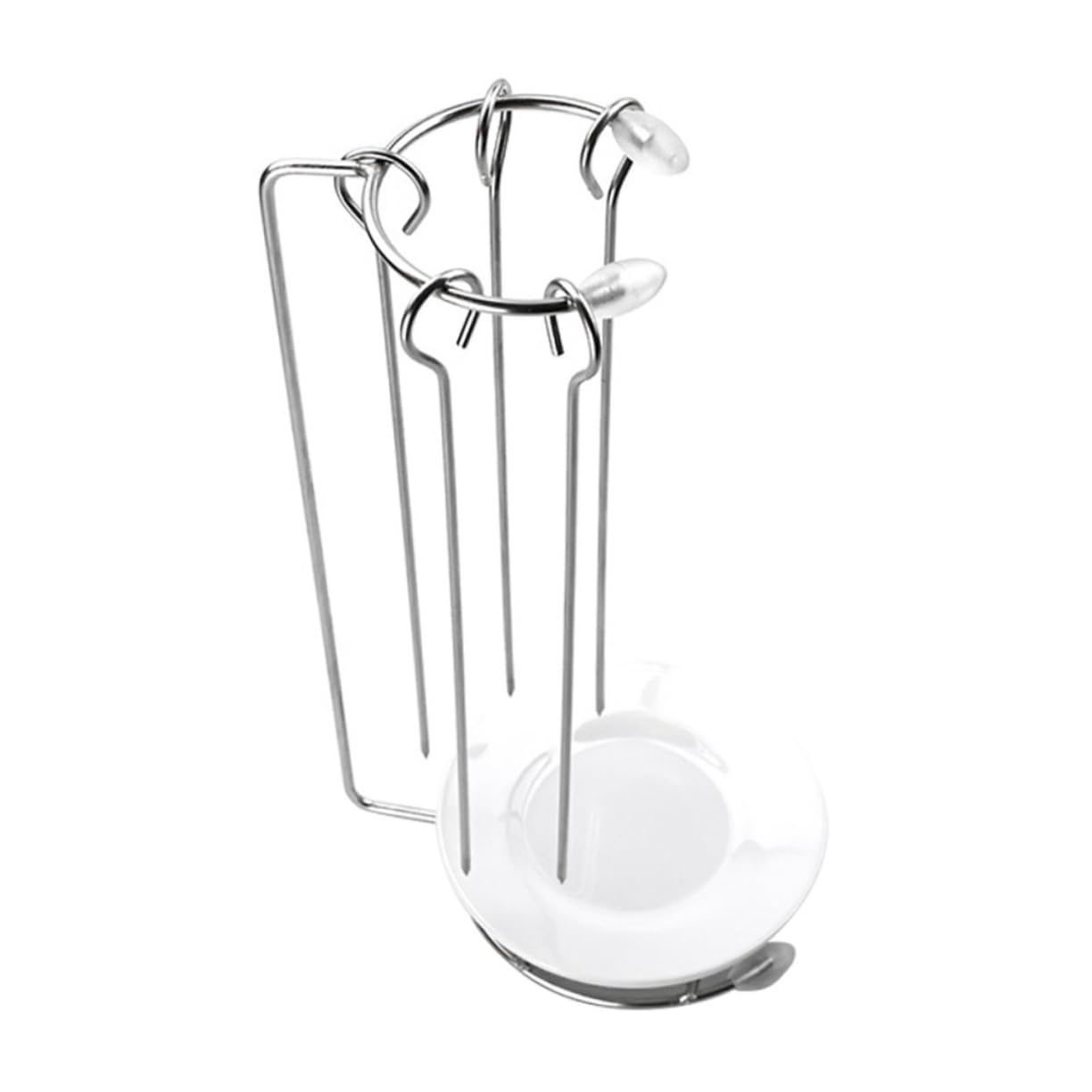 Gogogmee 1 Set Stainless Steel Barbecue Rack with Drip Tray Hanging Skewer Rack for Outdoor Grilling Camping Fishing Activities Durable Space Saving Bbq Supplies