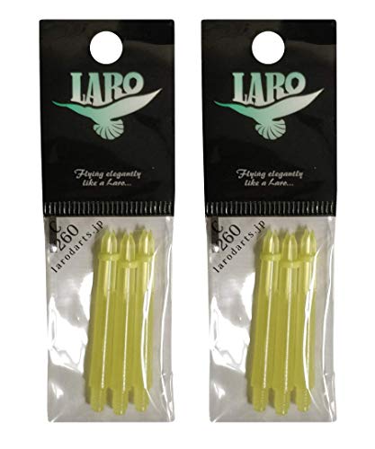 Image of Lstyle Dart Shafts: Plastic Nylon Shaft - for Soft Tip and Steel Tip Darts - (6 Shafts Total) - Milky Yellow 260 (in-Between)