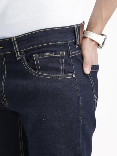 Image of WROGN Men's Cotton Stretch Jeans | Slim Tapered Fit