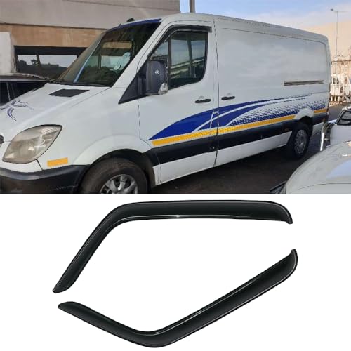 STARTSHIP Side Window Visors Wind Vent Deflector for 2006-2018 Mercedes-Benz Sprinter,2pcs Dark...