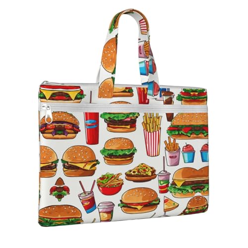 Fast Food Canvas Document Bag Briefcase For Professionals And Executives2