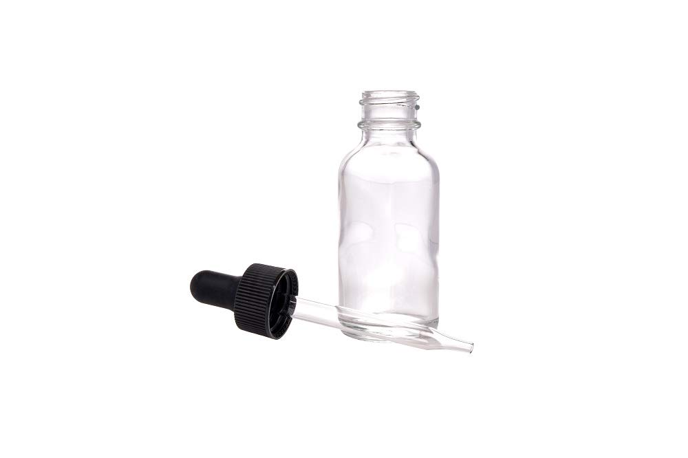 1 oz Boston Round Glass Bottles, Reusable Glass Storage Bottles