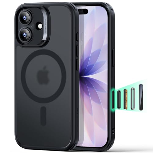 Image of ESR for iPhone 17 Case, Camera Control Cover, Compatible with MagSafe, Shockproof Military-Grade Protection, Magnetic Phone Case for iPhone 17, Classic Hybrid Case, Frosted Black