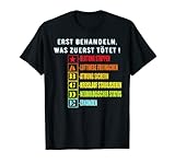 112 ABCDE Schema, RTW Notfallsanitäter, Rettungsdienst 112 T-Shirt