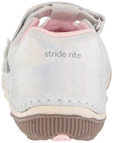 Stride Rite Baby Girls Srt Maisie Mary Jane Flat, Silver, 6 Infant #TOP2