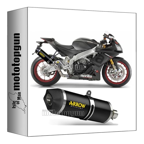 Pot echappement Arrow 71744AKN homologue Race-Tech alu noir compatible Aprilia RSV4 RR