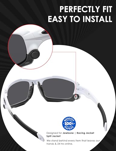 Image of BLAZERBUCK Replacement Earsocks & Bolt for Oakley Jawbone /Racing Jacket /Split Jacket Sunglasses - Black