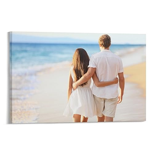 Affiches et impressions toile IOFEER couple tableau moderne 50x75cm décoration murale de séjour