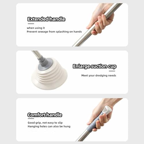 Pömpel Abfluss Gummi, Pümpel Saugglocke Abfluss Waschbecken 160mm Groß, Perfekter Abflussreiniger, für Sauber Toilette Badewanne oder Waschbecken verstopfte Rohre Werkzeug