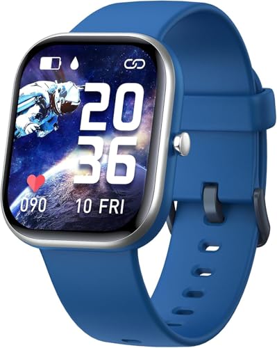 ZONEY Kids Smart Watch for Boys Girls IP68 Waterproof Kids Fitness Activity Tracker Watch Heart Rate Sleep Monitor 8 Sport Modes Pedometers Calories Counter Alarm Clock Kids Gifts (Blue)