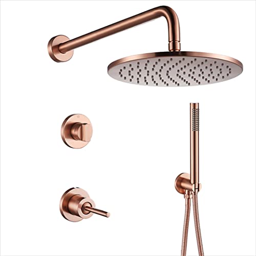 Système de douche pluie en laiton encastrable avec mitigeur et sprays