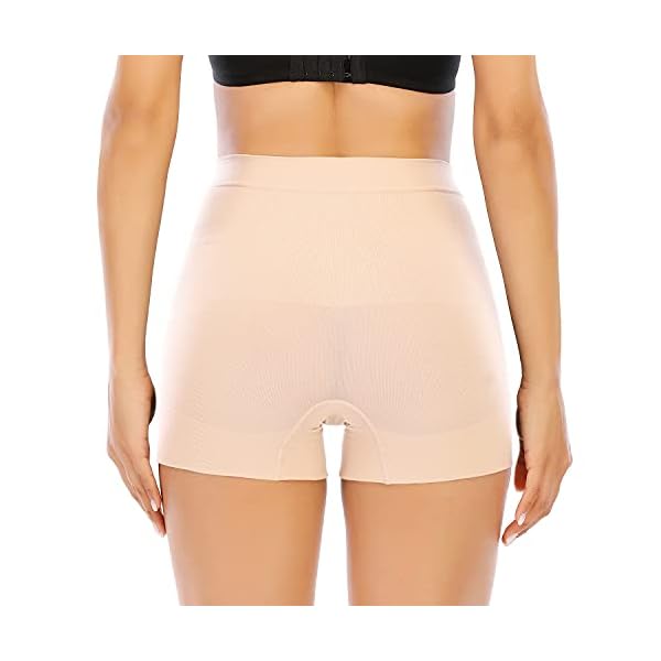 Womens Light Tummy Control Shapewear Boyshorts(Beige-light,Medium)