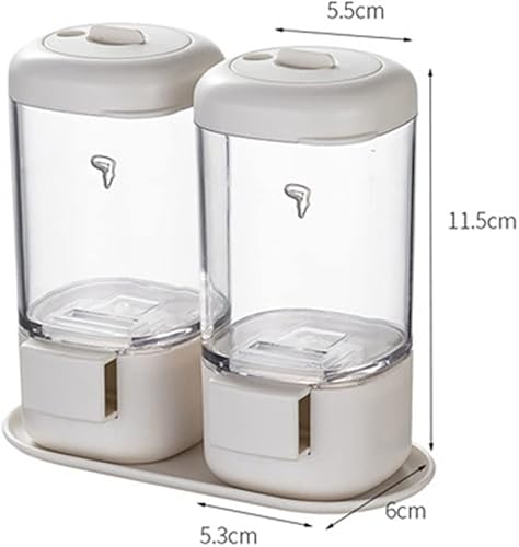 Miniatura 2 de ZHUHW - Botella de control cuantitativo tarro de condimentos caja de almacenamiento de especias contenedor de salero y especias