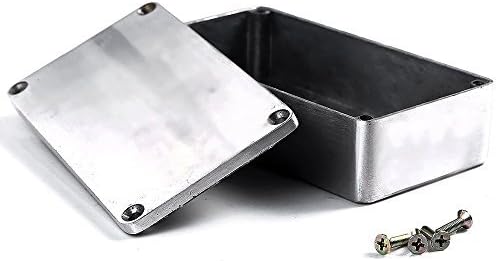 ESUPPORT 1590B 4.528x2.559x1.378 in Aluminio Metal Stomp Caja Guitarra Efecto Pedal