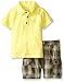 Calvin Klein Baby Boys' Jersey Polo Shirt and Plaid Shorts