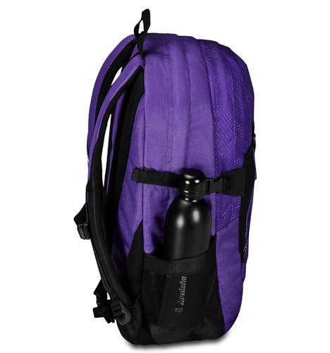 Sac à dos d'école double compartiment solide Invicta Moab violet avec poche PC